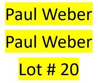 Lot 20 : Weber Loft (Paul Weber) - 2 bird Kit